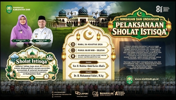 Lima Pekan Tak Diguyur Hujan, Pemkab Siak Gelar Shalat Istisqa