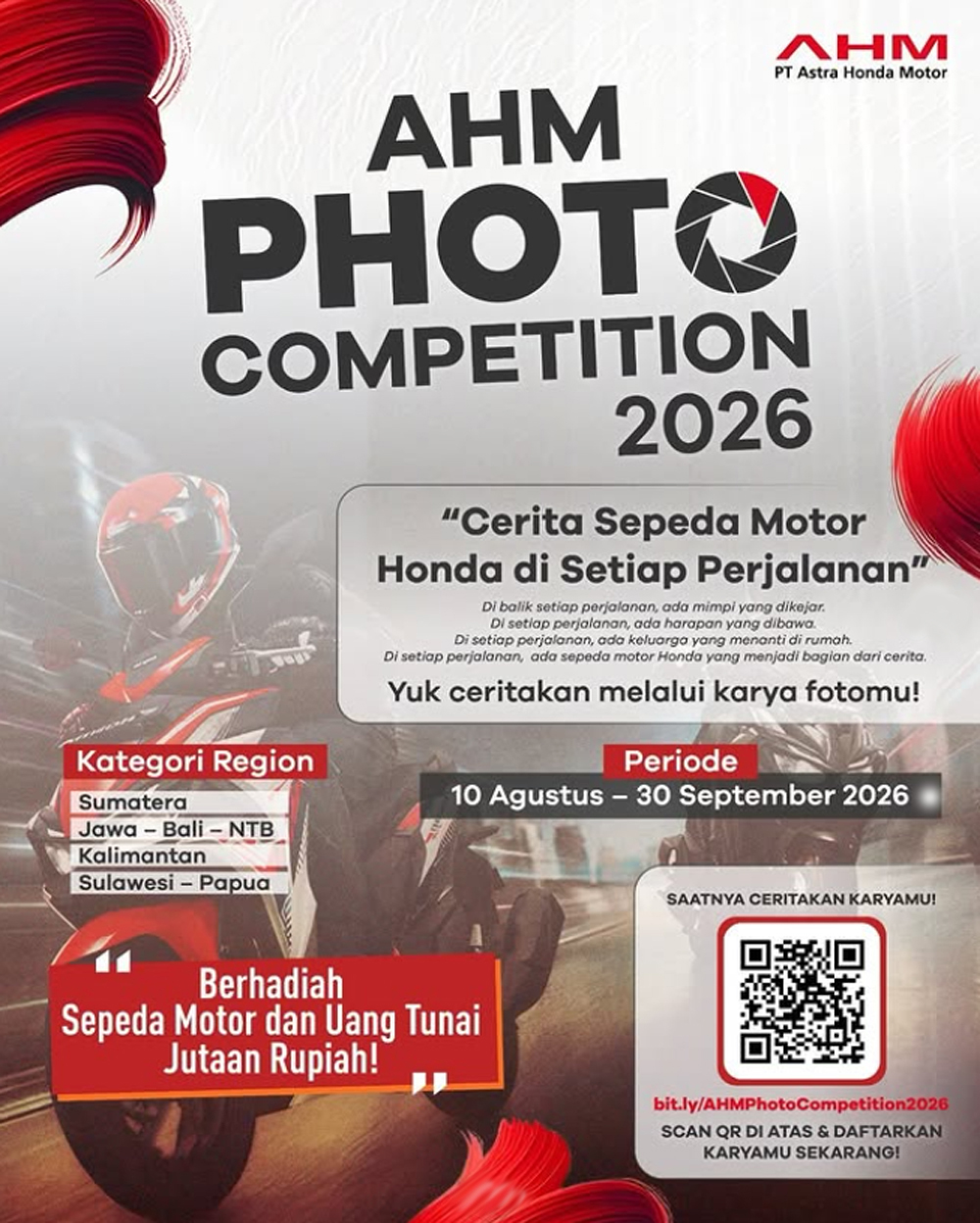 AHM Photo Competition 2026 Dibuka, Siapkan Foto Terbaik dan Menangkan Sepeda Motor