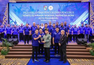 Pengurus KONI Pekanbaru Resmi Dilantik, Wako Agung Dorong Prestasi Atlet dan Penguatan Ekonomi 