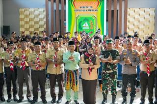 Bupati Asmar Lepas 77 Kontingen Pramuka Meranti ke Jambore Nasional XII 2026
