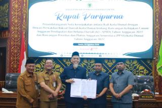 APBD Dumai 2027 Diproyeksi Rp1,76 Triliun, Pemko dan DPRD Sepakati KUA-PPAS