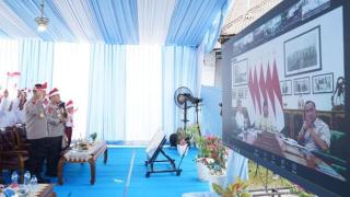 Kapolda Riau Laporkan 110 Jembatan Merah Putih Presisi kepada Prabowo