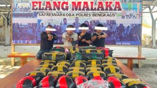 Polres Bengkalis Gagalkan Peredaran 29 Kg Sabu dan 122 Ribu Ekstasi, Empat Pelaku Ditangkap