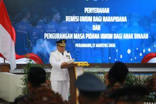 10.987 Warga Binaan di Riau Terima Remisi HUT ke-81 RI, 185 Orang Langsung Bebas