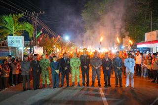 Pawai Obor Meranti Semarak, Sekda Ajak Generasi Muda Nyalakan Semangat Perjuangan