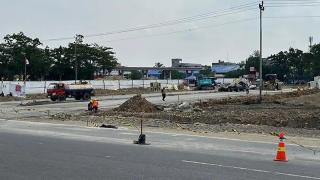 Pengerjaan Simpang Arifin Achmad-Sudirman Pekanbaru Capai 30 Persen