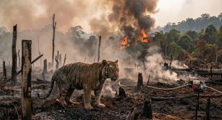 Karhutla Bakar SM Kerumutan, Habitat Harimau Sumatera di Riau Terancam