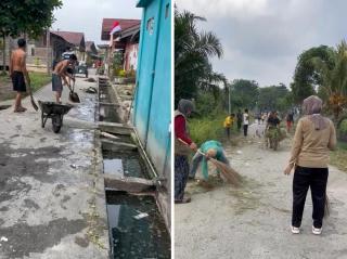 Peduli Lingkungan, Mahasiswa KKN Univrab Gandeng Warga Sri Meranti Gotong Royong