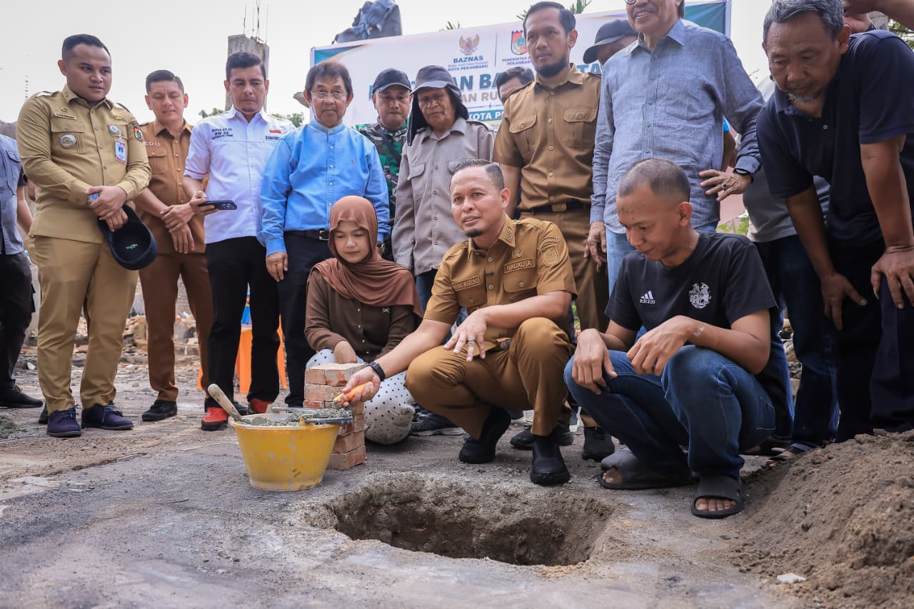 Rumah Ludes Terbakar, Pemko Pekanbaru dan BAZNAS Bangunkan Hunian untuk Putri
