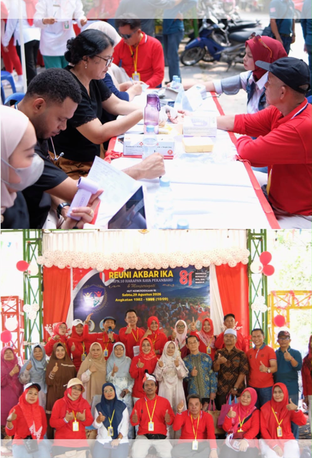 IKA SMPN 10/09 Harapan Raya Gelar Reuni Akbar