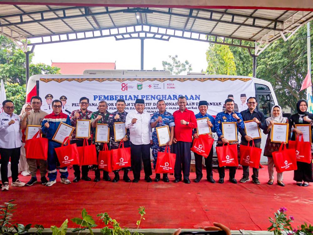 HUT ke-81 PMI, Wawali Dumai Sugiyarto Apresiasi Pendonor yang Konsisten Selamatkan Sesama