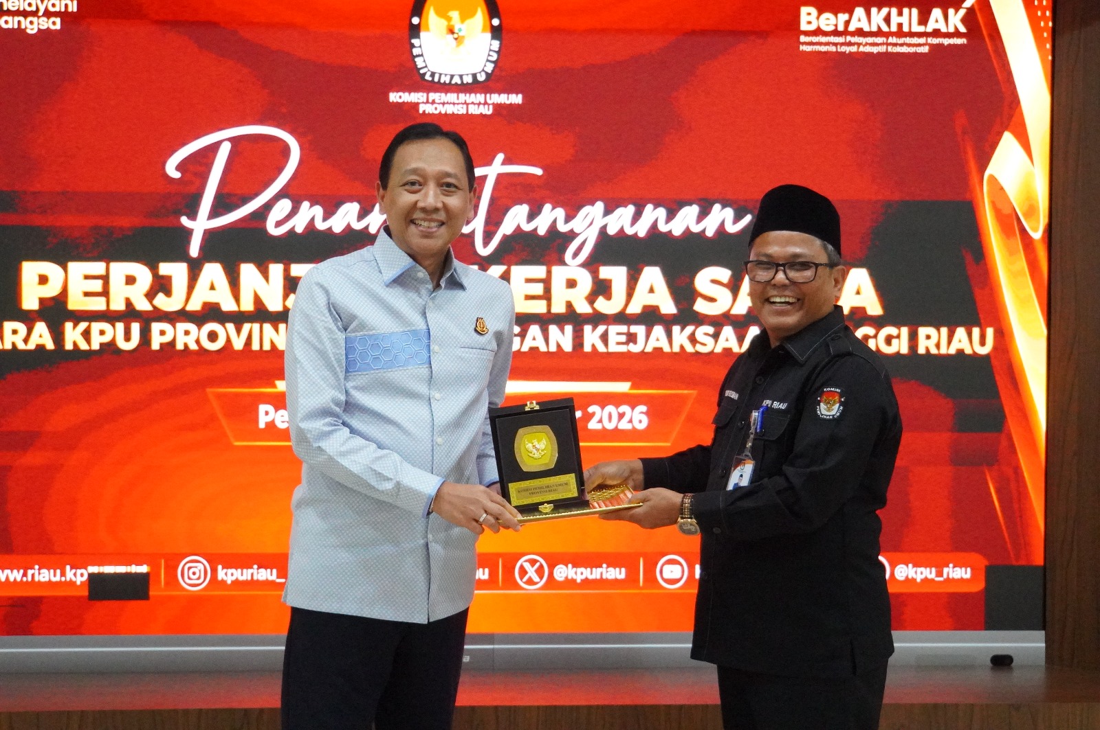 KPU Riau dan Kejati Riau Perkuat Sinergi, Sepakati Kerja Sama Tata Kelola Kelembagaan