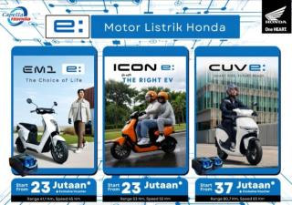 3 Motor Listrik Honda Kini Hadir di Riau, Ini Pilihan Sesuai Kebutuhan