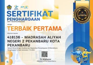 MAN 2 Kota Pekanbaru Sabet Terbaik Pertama Treasury Awards KPPN