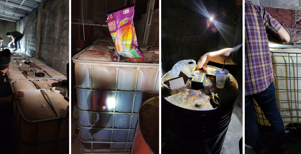 LLMB, GMKR dan GEMA Gerebek Gudang Diduga Timbun BBM di Tenayan Raya, Puluhan Baby Tank Diamankan