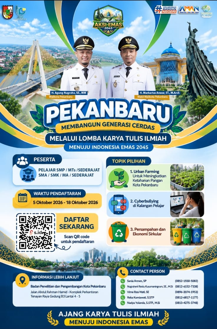 BPP Pekanbaru Buka Lomba Karya Tulis Ilmiah, Pelajar Ditantang Cari Solusi Persoalan Kota