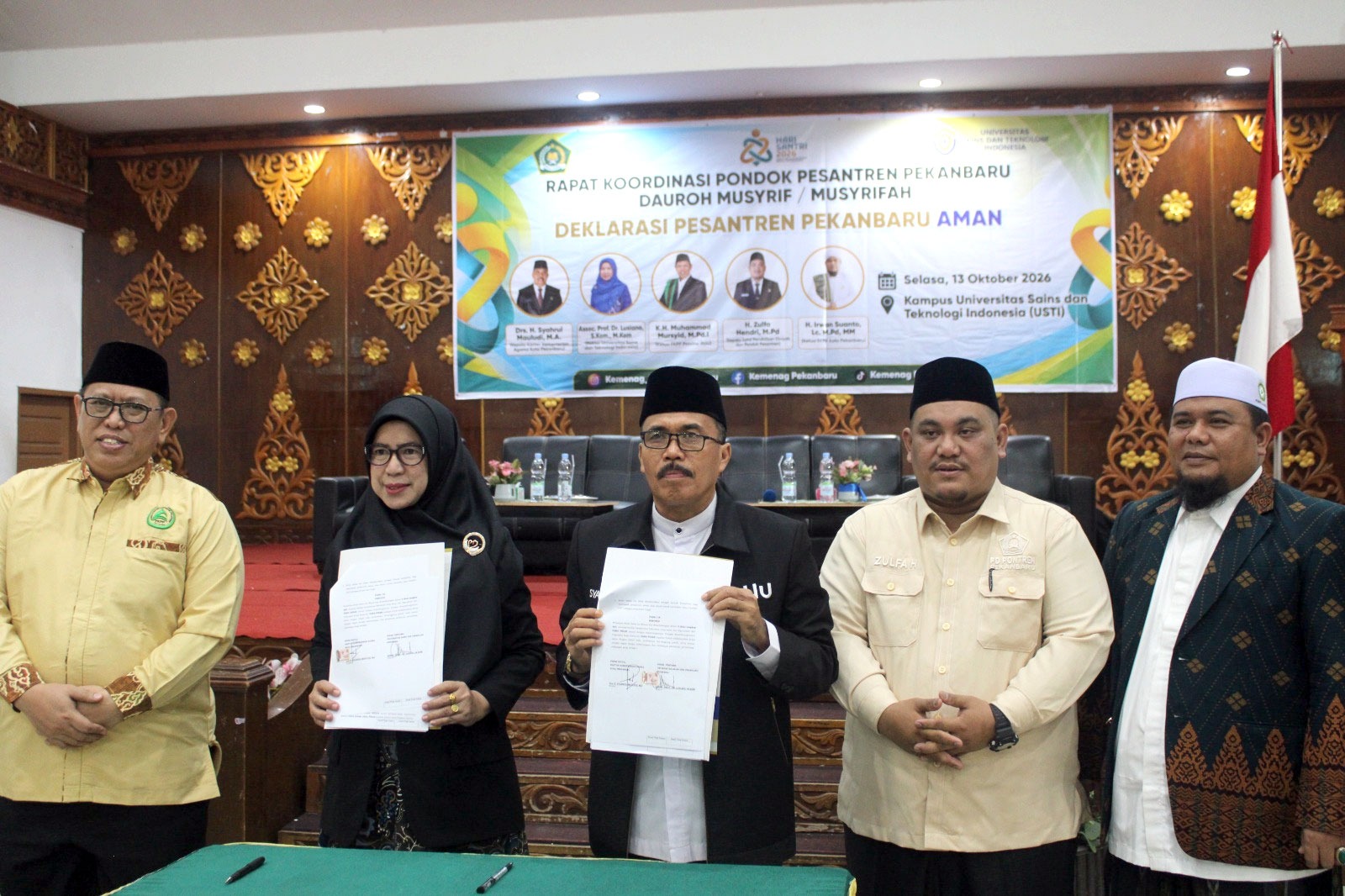 Rakor Pesantren, Kemenag dan Ponpes se-Pekanbaru Deklarasikan Komitmen