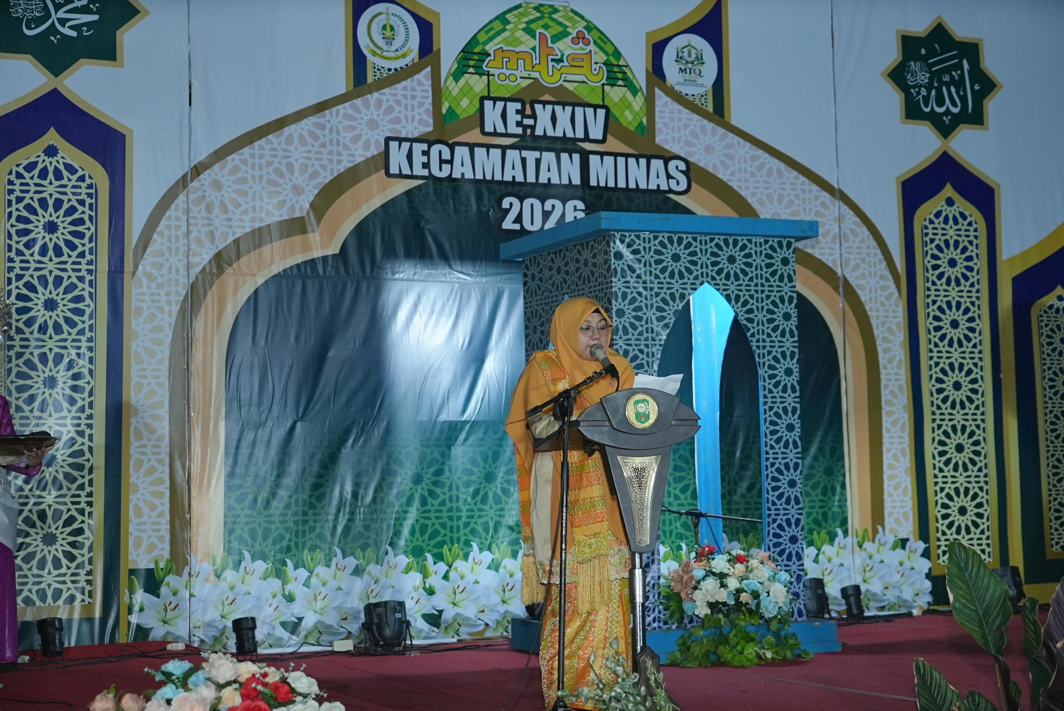 Buka MTQ Minas, Bupati Afni Tegaskan Pembinaan Qori-Qoriah Lebih Penting dari Astaka Megah