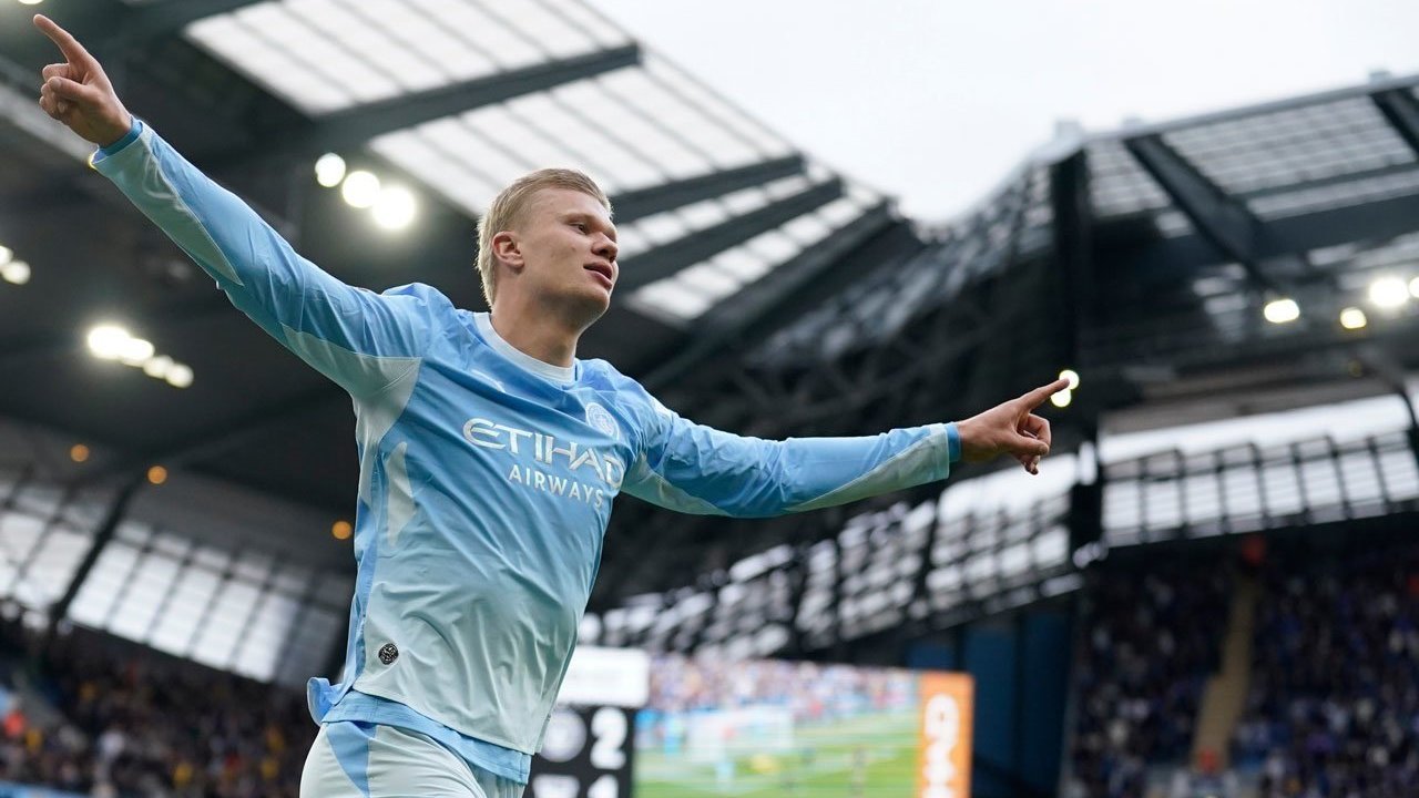 Haaland Borong Dua Gol, Manchester City Susah Payah Taklukkan Ipswich 3-2