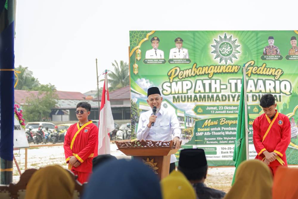 Habiskan Anggaran Rp11 Miliar, SMP Ath-Thaariq Muhammadiyah Dumai Mulai Dibangun