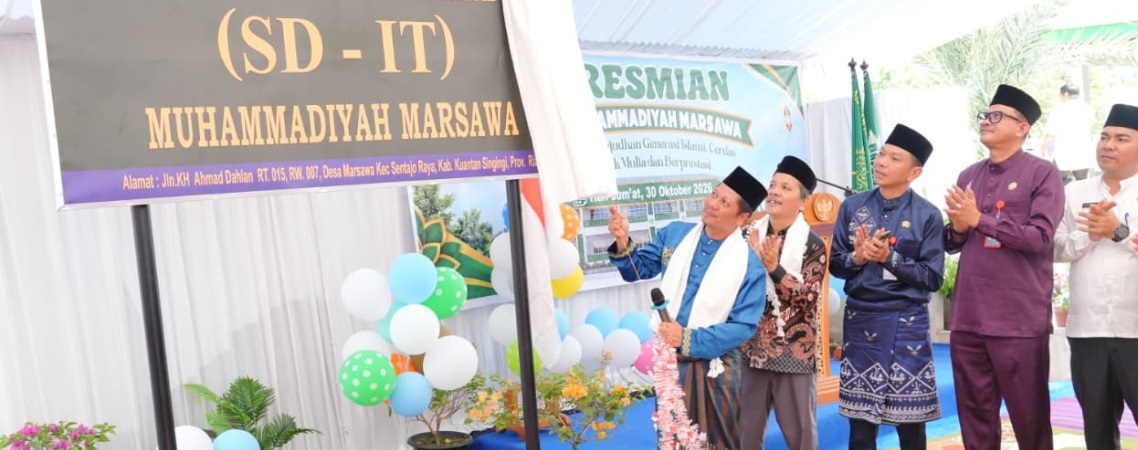 Bupati Kuansing Resmikan SD IT Muhammadiyah Marsawa