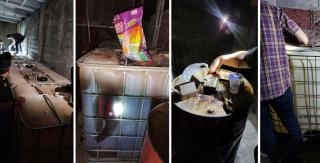 LLMB, GMKR dan GEMA Gerebek Gudang Diduga Timbun BBM di Tenayan Raya, Puluhan Baby Tank Diamankan