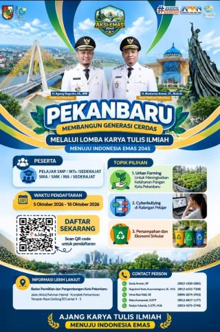 BPP Pekanbaru Buka Lomba Karya Tulis Ilmiah, Pelajar Ditantang Cari Solusi Persoalan Kota