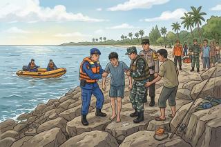 Tragis! Mancing di Pemecah Ombak Pantai Bengkalis, Dua Remaja Tewas Terseret Arus