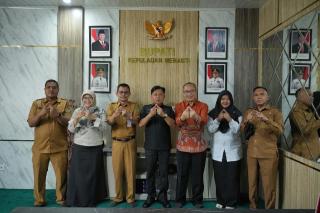 Perkuat Akurasi Data Pembangunan, Bupati Asmar Bahas Satu Data dan Desa Cantik Bersama BPS Riau