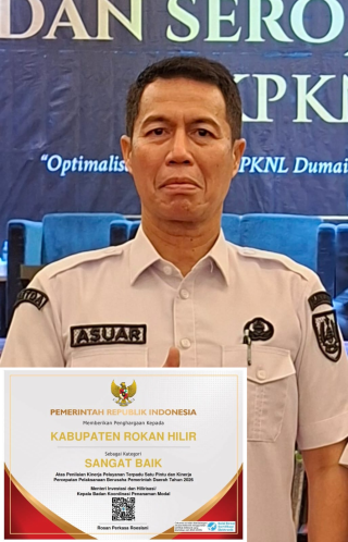 DPMPTSP Rohil Raih Predikat Sangat Baik Tingkat Nasional, Asuar Tegaskan Komitmen Jaga Mutu Pelayana